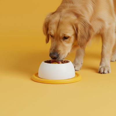 Comedouro Lento para Pets com Obstáculo Central — Cúpula Antiengolimento Rápido