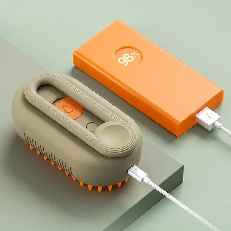 Escova a Vapor Pet — Massagem e Higiene para Cães e Gatos