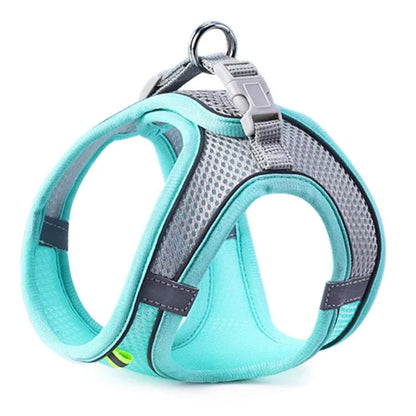 Peitoral Refletivo e Respirável para Cães — Ajustável com Argola D de Aço