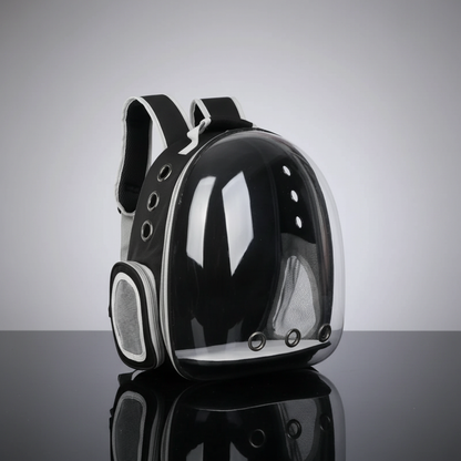 Black & White Pet Carrier Backpack – Studio Shot