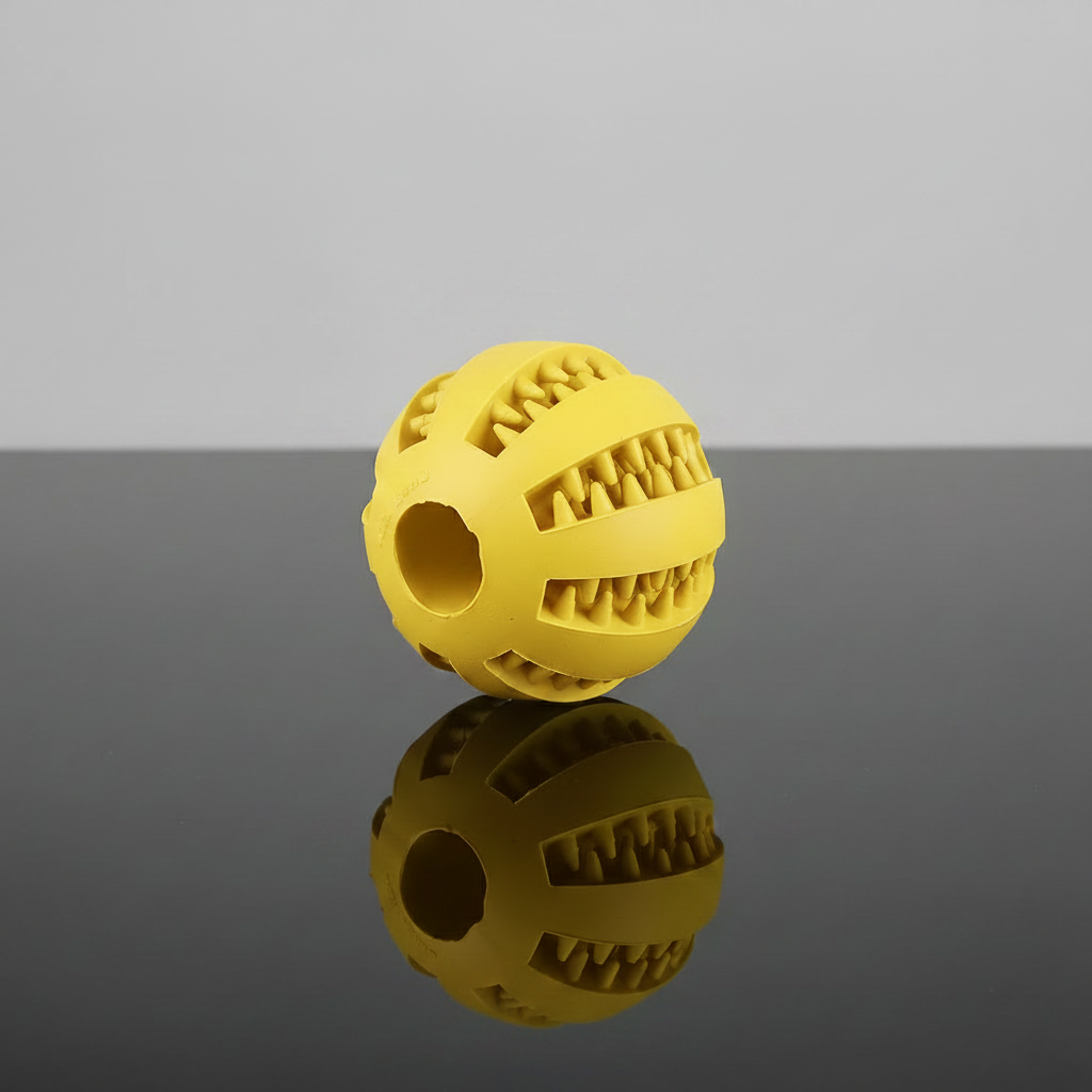 Bola dental amarela – fotografia comercial