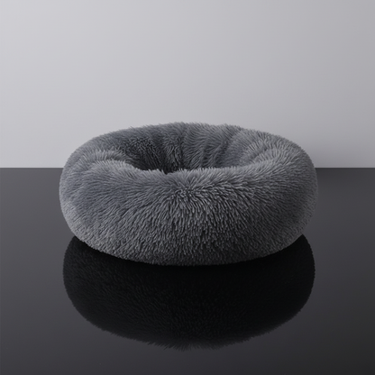 Cama donut cinza escura - foto de estúdio