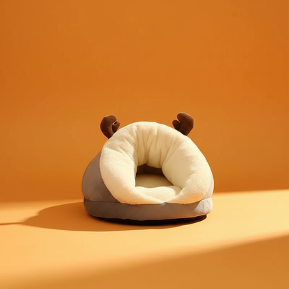 Cama Pet Cinza - Fundo Laranja