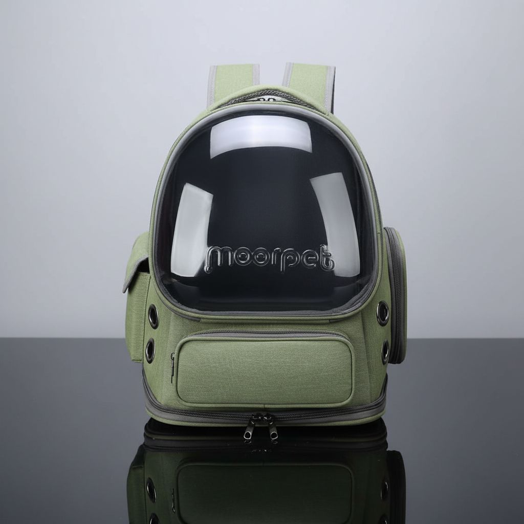 Mochila transportadora pet verde oliva – fotografia de produto