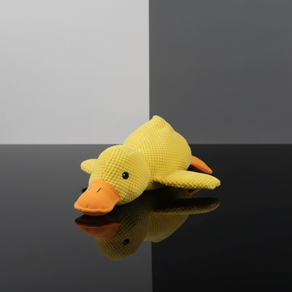 Pato de pelúcia amarelo — fotografia de produto