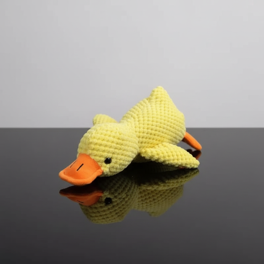 Pato de pelúcia amarelo grande — fotografia de produto