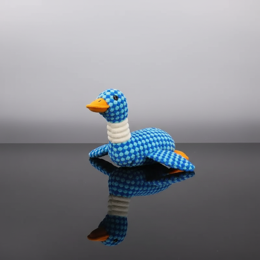Pato de pelúcia azul — fotografia de produto