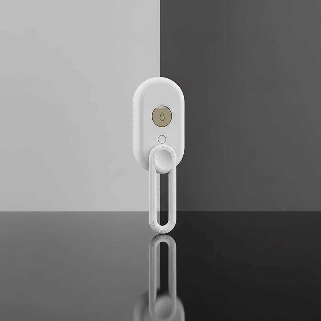 Product Photography — Escova Branca com Fundo Cinza