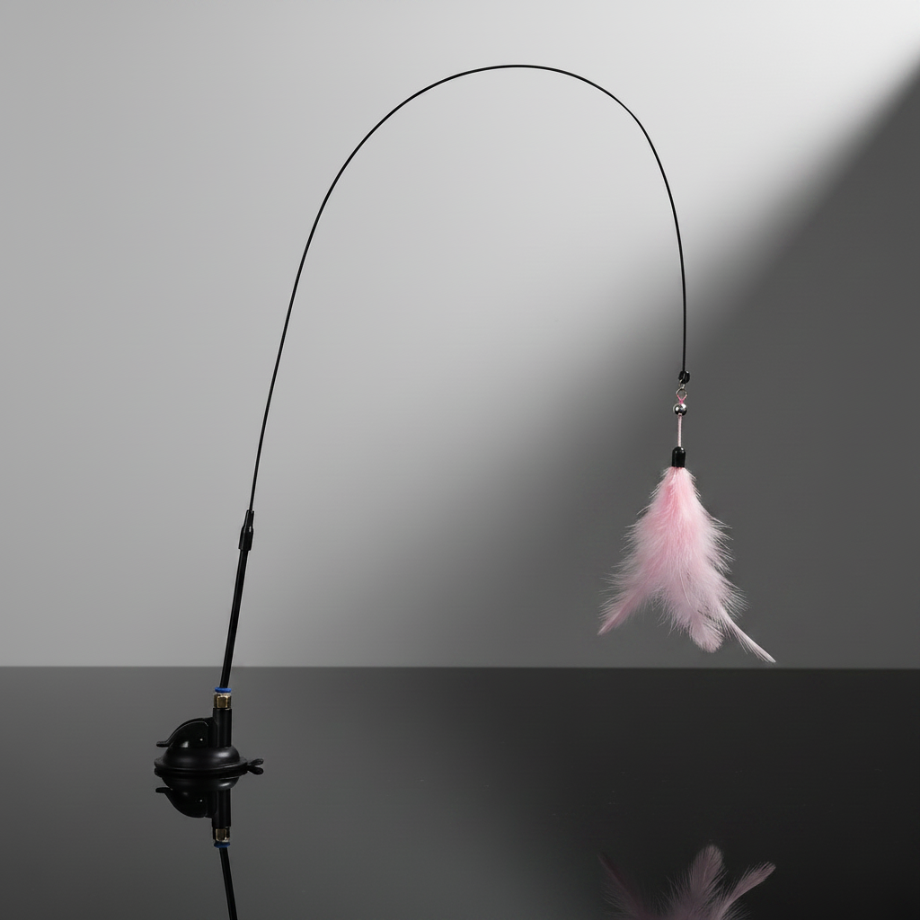 Vara com pena rosa claro — fotografia comercial